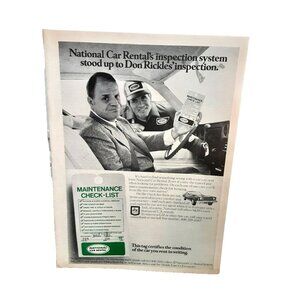 1975 Don Rickles National Car Rental GM Cars Original Print Ad Vintage 70s